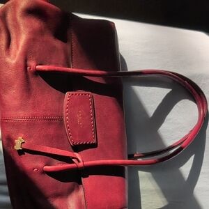 RADLEY LONDON Deep Red Leather Tote
